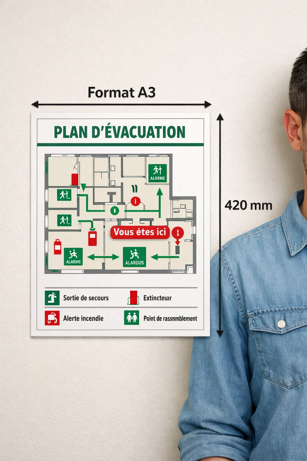 format d'un plan d'évacuation